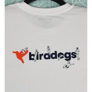 Birddogs T Shirt Mens XL White Spellout Logo Casual Performance Active Golf EC